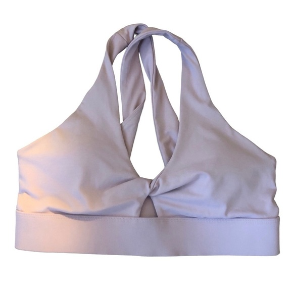 Fabletics 2PC Leggings & Sports Bra M Light Pink/Mauve Yoga Work~Out Twist Top - Picture 3 of 8